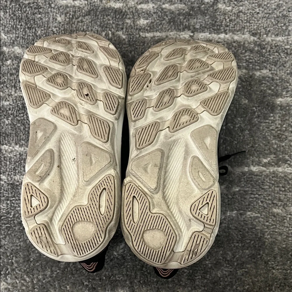 Hoka Black Rose Gold and White Athletic Shoes - Picture 3 of 4